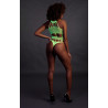 Ouch! Glow Body à encolure grecque Vert Fluo